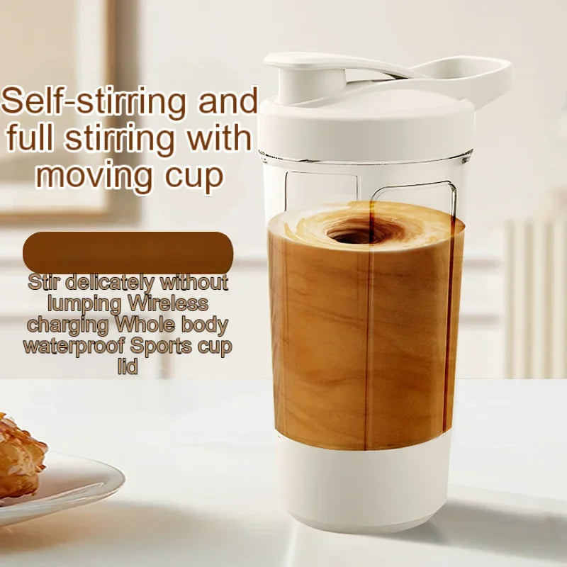 450ml USB Electric Portable Whey Protein Shaker bottle Fully Automatic Stirring Cup Rechargeable Gym BA Free Cocktail Blend